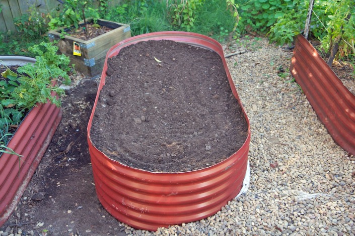 Yes, it's a garden bed. No sign of all the hard work involved!