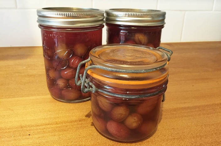 Three jars of home-made olives...