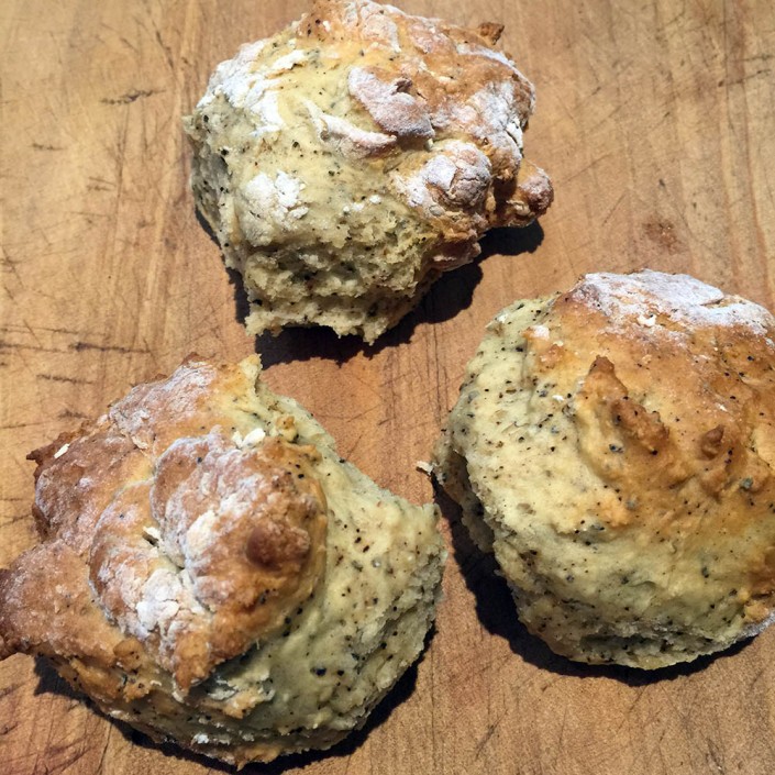 Homemade wattleseed scones, soft and delicious!